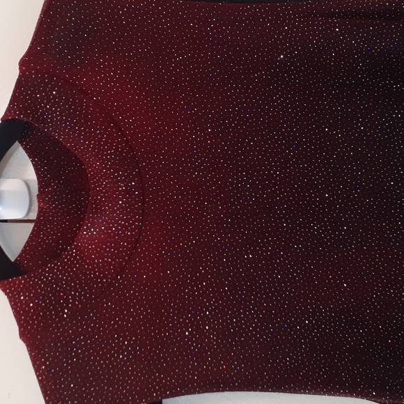 Timing Collection Dark Burgandy red w/ silver & rainbow sparkles - #742 - Picture 2 of 11